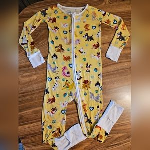 Little Sleepies Disney Pets Size 3T bamboo VGUC